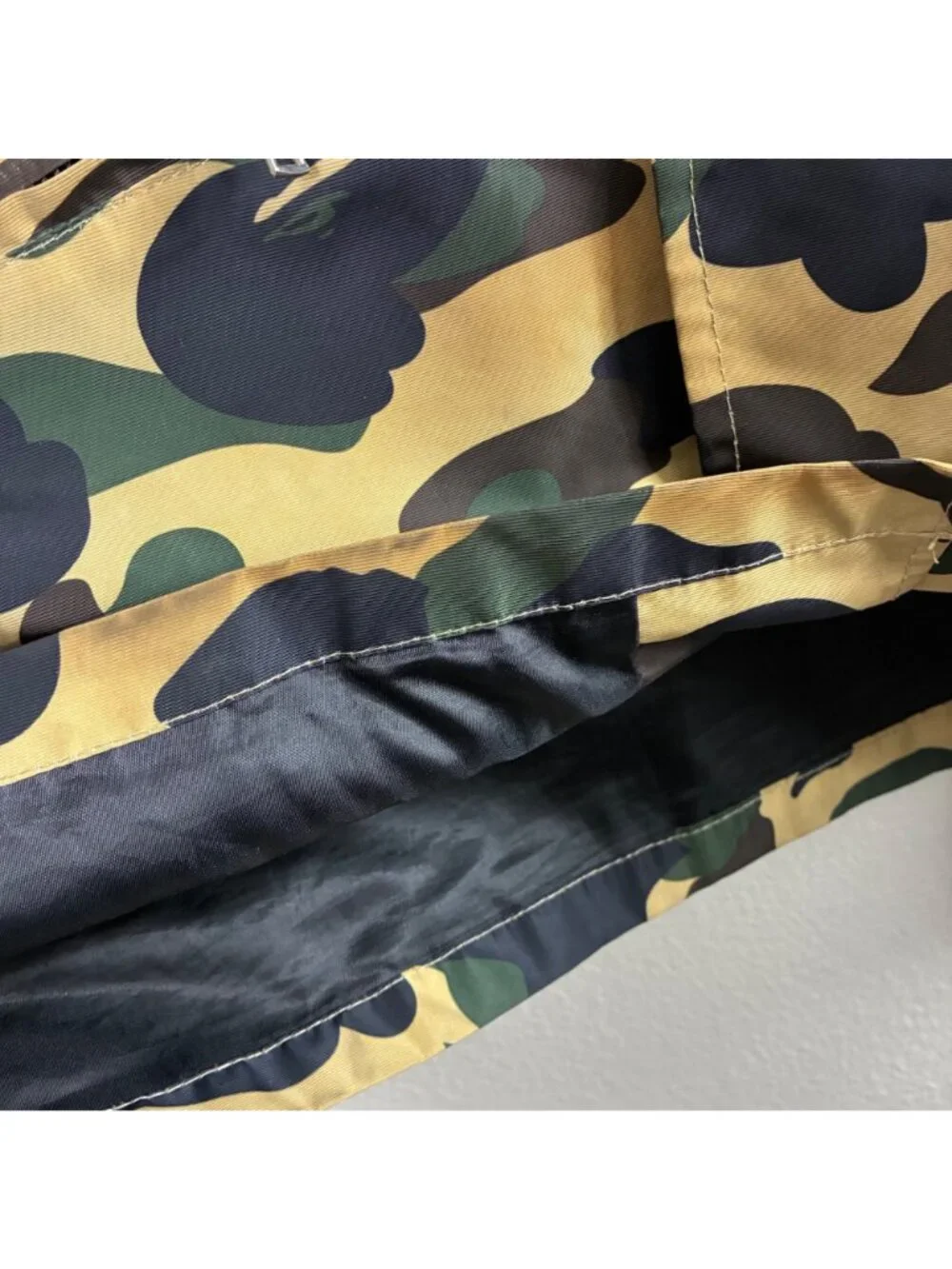 A Bathing Ape 1st Camo Coach Jacket XL Harajuku Streetwear Yellow Camouflage